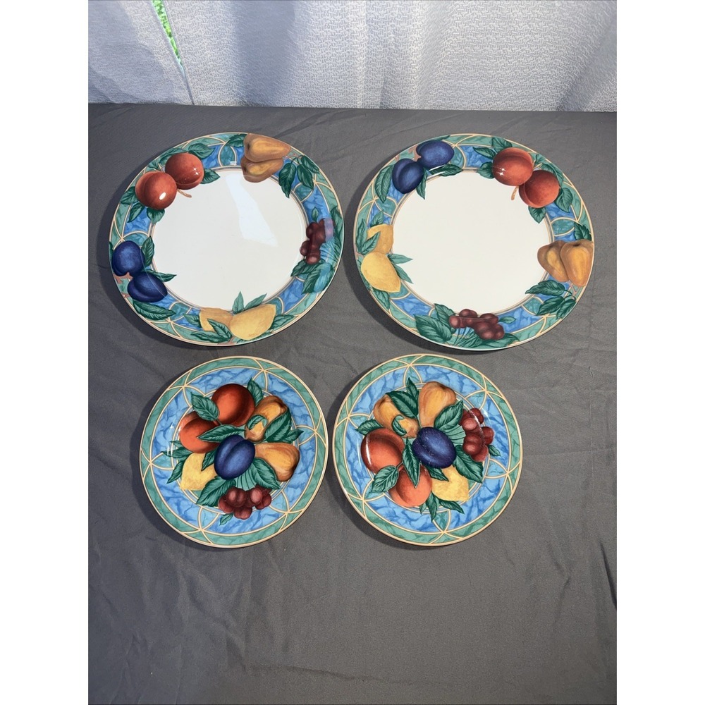Victoria Beale Forbidden Fruit 9024 Set Of 2 Dinner Plates And 2 Salad Plates B